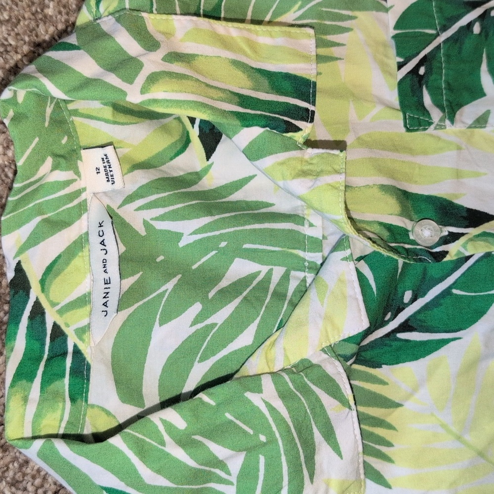 J&J palm tropical shirt sz12/large - Picture 2 of 4